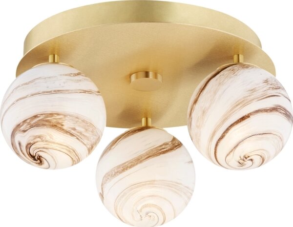 Argon 6290 - Stropné svietidlo FABIO 3xE14/7W/230V alabaster zlatá