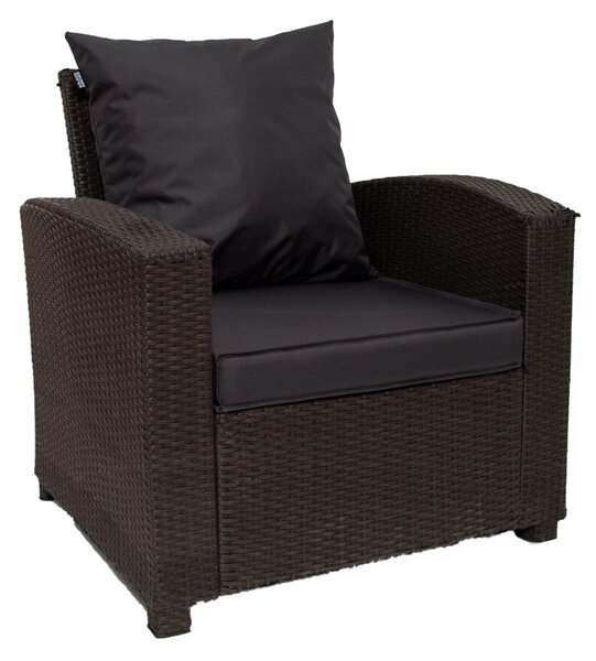 Golden Garden Podsedák na záhradný nábytok GG103 55/60/8cm + vankúš 55/50cm čierna