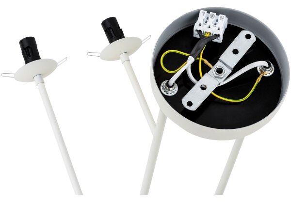 Argon 1841 - Luster na tyči ABSOS 4xE14/7W/230V alabaster biela
