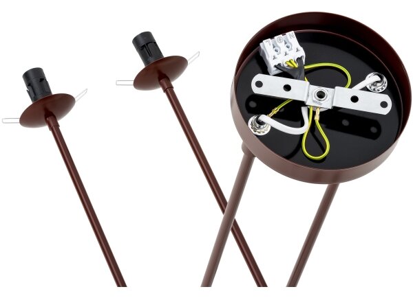 Argon 1842 - Luster na tyči ABSOS 4xE14/7W/230V alabaster hnedá
