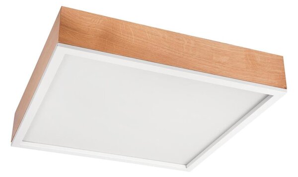 Stropné svietidlo OAK SQUARE 4xE27/15W/230V 48x48 cm dub/biela