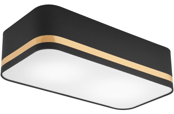 Stropné svietidlo SIRJA SQUARE STRIPE 2xE27/15W/230V čierna/zlatá