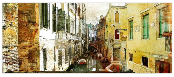 Obraz - Ulička v Benátkach (120x50 cm)