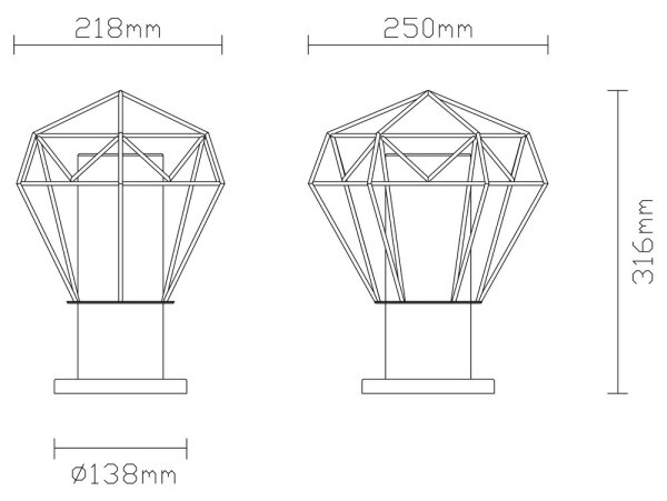 Globo 31358 - Vonkajšia lampa HORACE 1xE27/15W/230V IP44