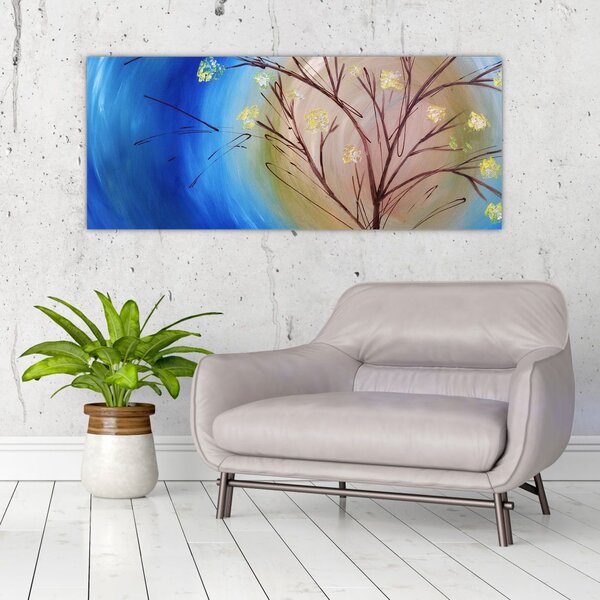 Obraz - Strom zakrývajúci slnko (120x50 cm)