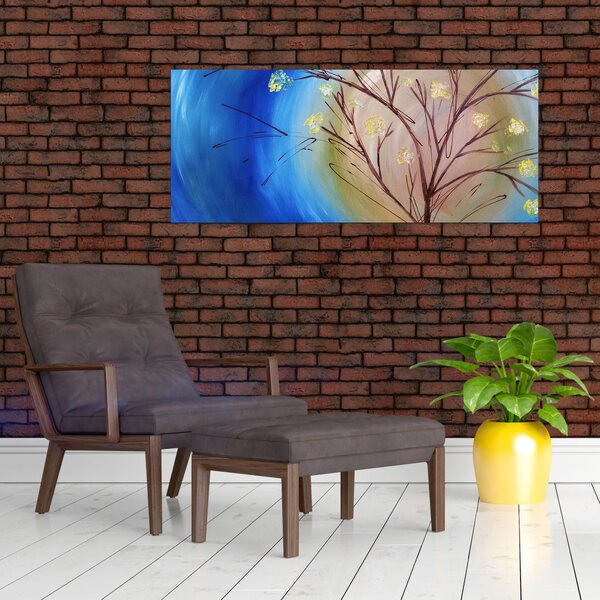 Obraz - Strom zakrývajúci slnko (120x50 cm)