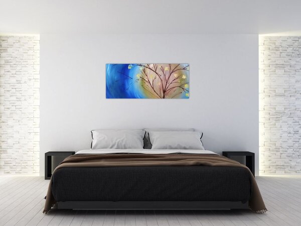 Obraz - Strom zakrývajúci slnko (120x50 cm)