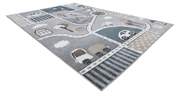 Dywany Łuszczów, Detský kusový koberec Fun Strade grey, 80x150, šedá, detská izba