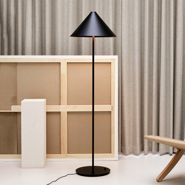 Stojacie Lampa Louis Poulsen, Keglen, stmievateľné, Čierna, Obývacia izba, Kov, Dizajnový