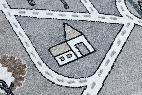 Dywany Łuszczów, Detský kusový koberec Fun Strade grey, 80x150, šedá, detská izba