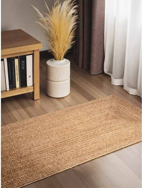 Obojstranný/ručne tkaný jutový behúň v prírodnej farbe 80x200 cm Juno – Hanse Home