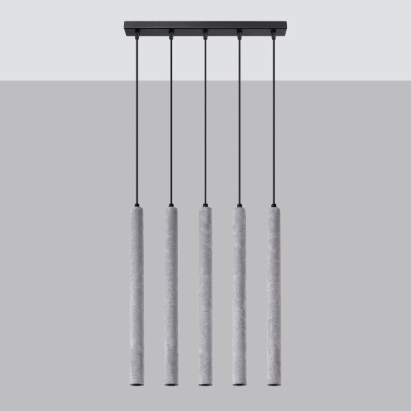 Sollux SL.1274 - Luster na lanku PASTELO 5xG9/8W/230V betón