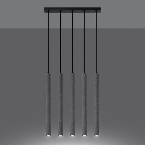 Sollux SL.1274 - Luster na lanku PASTELO 5xG9/8W/230V betón