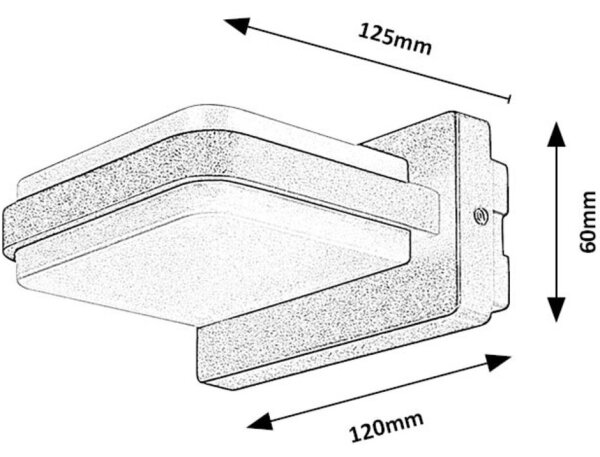 Rabalux 77061 - LED Vonkajšie nástenné svietidlo GENDT LED/12W/230V IP44 čierna