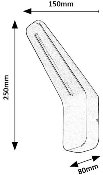 Rabalux 77051 - LED Vonkajšie nástenné svietidlo OGNON LED/8W/230V IP54