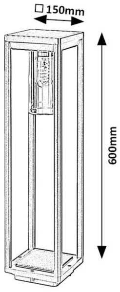 Rabalux 77087 - Vonkajšia lampa ZERNEST 1xE27/15W/230V IP54 čierna