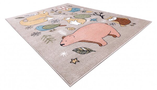 Dywany Łuszczów , Detský kusový koberec Fun Forester beige, 120x170, viacfarebná, detská izba