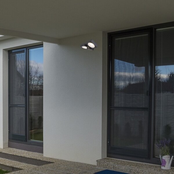 Rabalux 77101 - LED Vonkajšie nástenné svietidlo TELDE 2xLED/7W/230V IP54 antracit