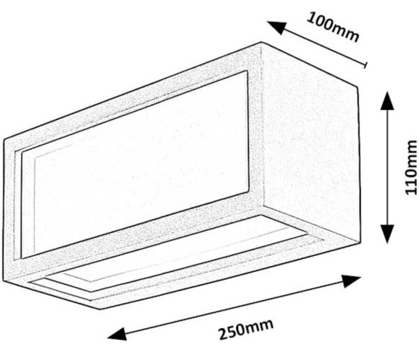 Rabalux 77099 - LED vonkajšie nástenné svietidlo LUBLIN LED/10W/230V IP54 čierna