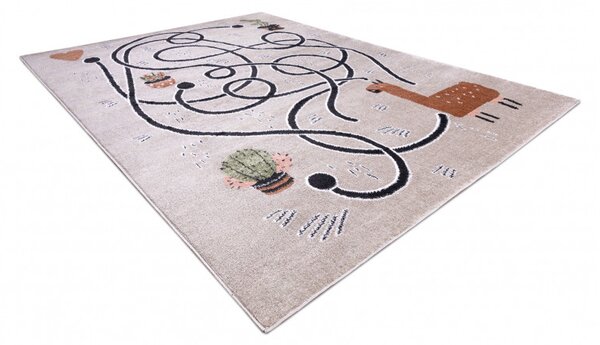 Dywany Łuszczów , Detský kusový koberec Fun Game llama beige, 80x150, béžová, detská izba