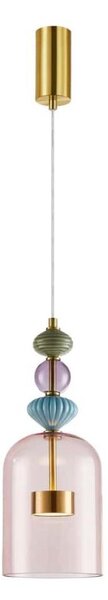 LED Luster na lanku ARTE LED/12W/230V pr. 16 cm mosadz