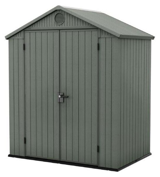 Zelený záhradný domček Keter Darwin 6 x 4, s podlahou