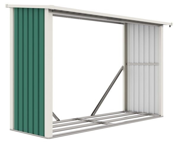 G21 Prístrešok na drevo G21 WOH 335 - 242 x 89 cm, zelený G21-63900502