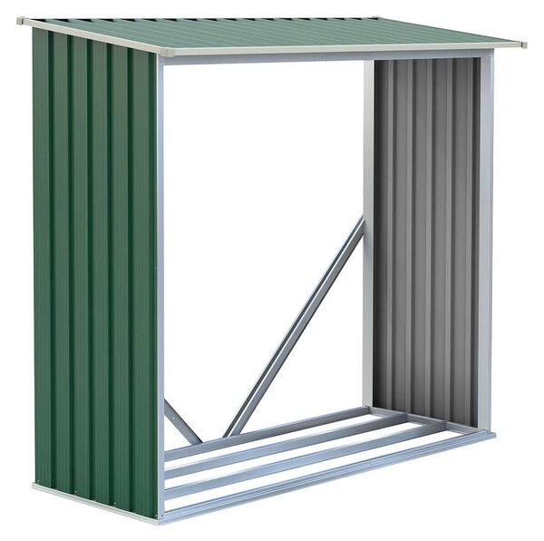 G21 Prístrešok na drevo G21 WOH 136 - 182 x 75 cm, zelený G21-63900491