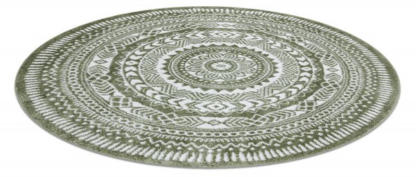 Dywany Łuszczów , Kusový koberec Napkin green kruh, 160x160 (priemer) kruh, zelená, chodba / predsieň
