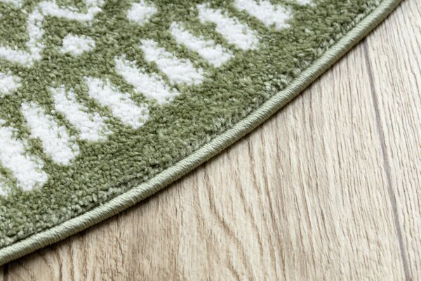 Dywany Łuszczów , Kusový koberec Napkin green kruh, 160x160 (priemer) kruh, zelená, chodba / predsieň