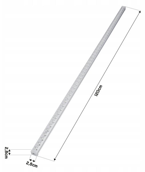 LED lampa NEPTUN 120cm - 36W -3600lm - IP20 - 4500K - neutrálna biela BERGE