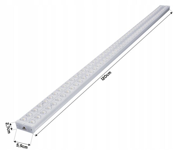BERGE LED lampa NEPTUN 120cm - 72W - 7200lm - IP20 - 6000K - studená biela