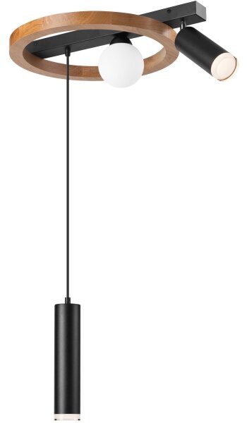 Luster na lanku OTIS 1xG9/5W/230V + 2xE27/15W/230V dub