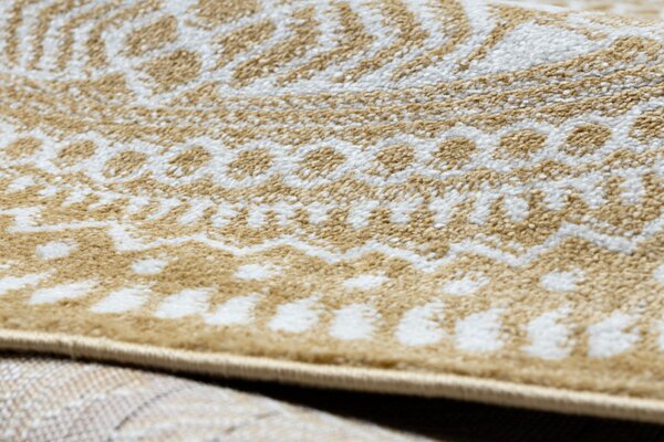 Dywany Łuszczów , Kusový koberec Napkin gold kruh, 120x120 (priemer) kruh, žltá, chodba / predsieň