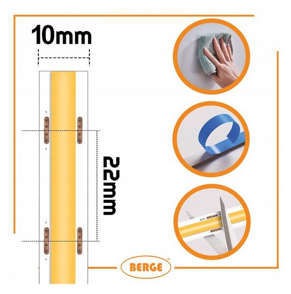 BERGE LED pásik COB Neon 12V - 528D - 15W/m - IP20 - 1650lm - 1m - studená farba