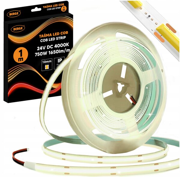 LED pásik COB Neon 24V - 528D - 15W/m - IP20 - 1650lm - 1m - neutrálna farba BERGE