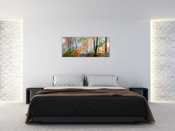 Obraz - Striedanie ročných období (120x50 cm)