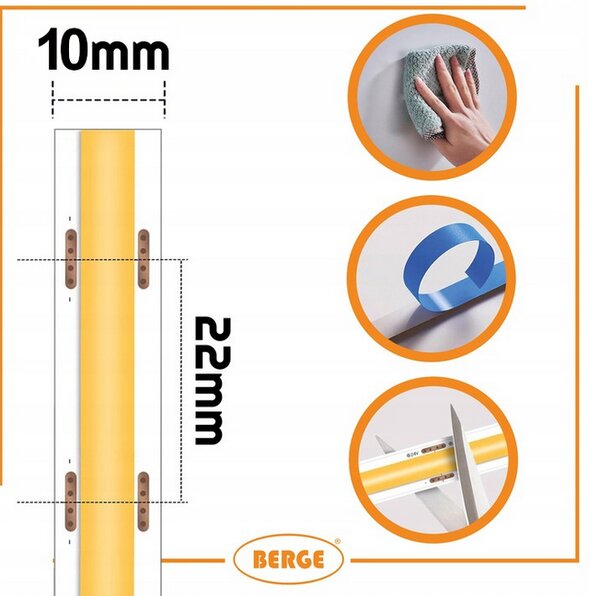 BERGE LED pásik COB Neon CCT 12V - 608D - 22W/m - IP20 - 1650lm - 1m