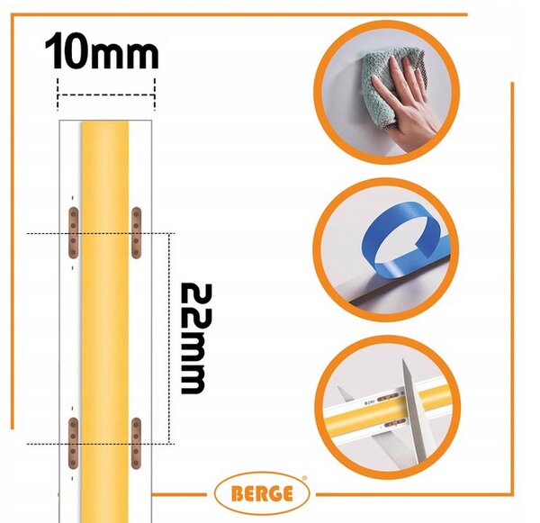 BERGE LED pásik COB Neon 24V - 528D - 15W/m - IP20 - 1650lm - 50m - studená farba