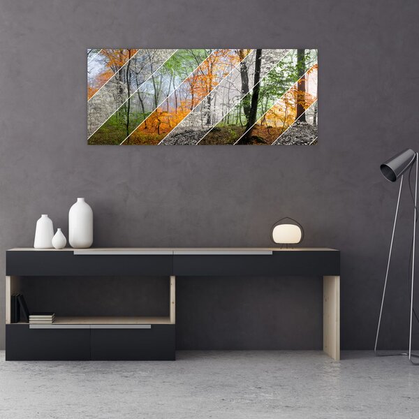 Obraz - Striedanie ročných období (120x50 cm)