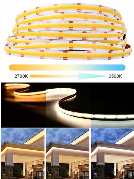 BERGE LED pásik COB Neon CCT 12V - 608D - 22W/m - IP20 - 1650lm - 1m