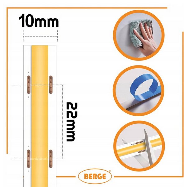 LED pásik COB Neon 24V - 528D - 15W/m - IP20 - 1650lm - 1m - neutrálna farba BERGE