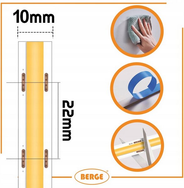 BERGE LED pásik COB Neon CCT 24V - 608D - 22W/m - IP20 - 50m