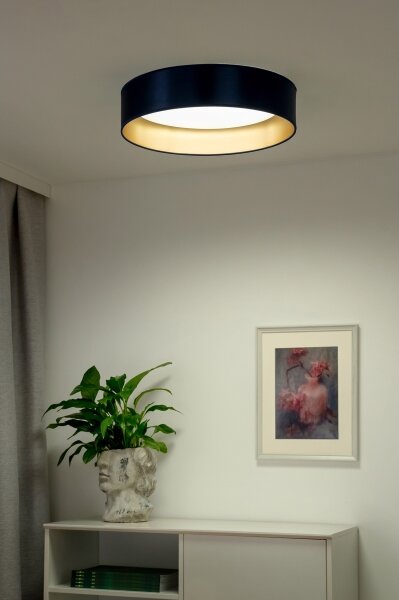 Duolla - LED Stropné svietidlo ROLLER LED/24W/230V pr. 45 cm modrá/zlatá