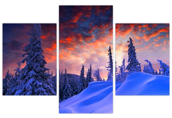Obraz - Zimný súmrak (90x60 cm)