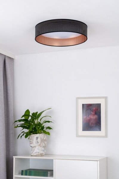 Duolla - LED Stropné svietidlo ROLLER LED/24W/230V pr. 45 cm čierna/medená