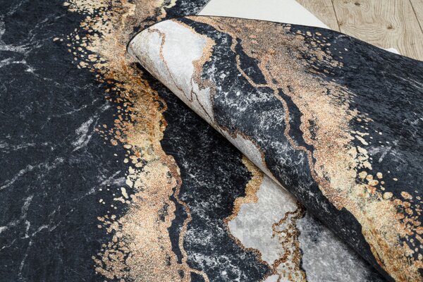Dywany Łuszczów , Kusový koberec ANDRE Marble 1124, 80x150, čiernobiela, chodba / predsieň