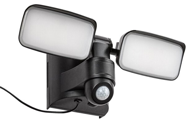 Rabalux 77091 - LED solárne nástenné svietidlo LESZNO 2xLED/5W/3,7V IP54 čierne