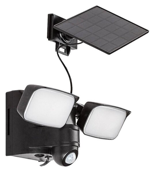 Rabalux 77091 - LED solárne nástenné svietidlo LESZNO 2xLED/5W/3,7V IP54 čierne