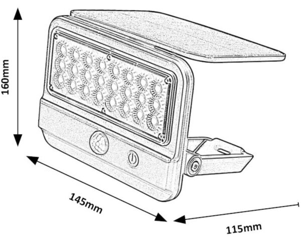 Rabalux 77040 - LED solárne nástenné svietidlo FLAXTON LED/7W/3,7V IP54 čierne